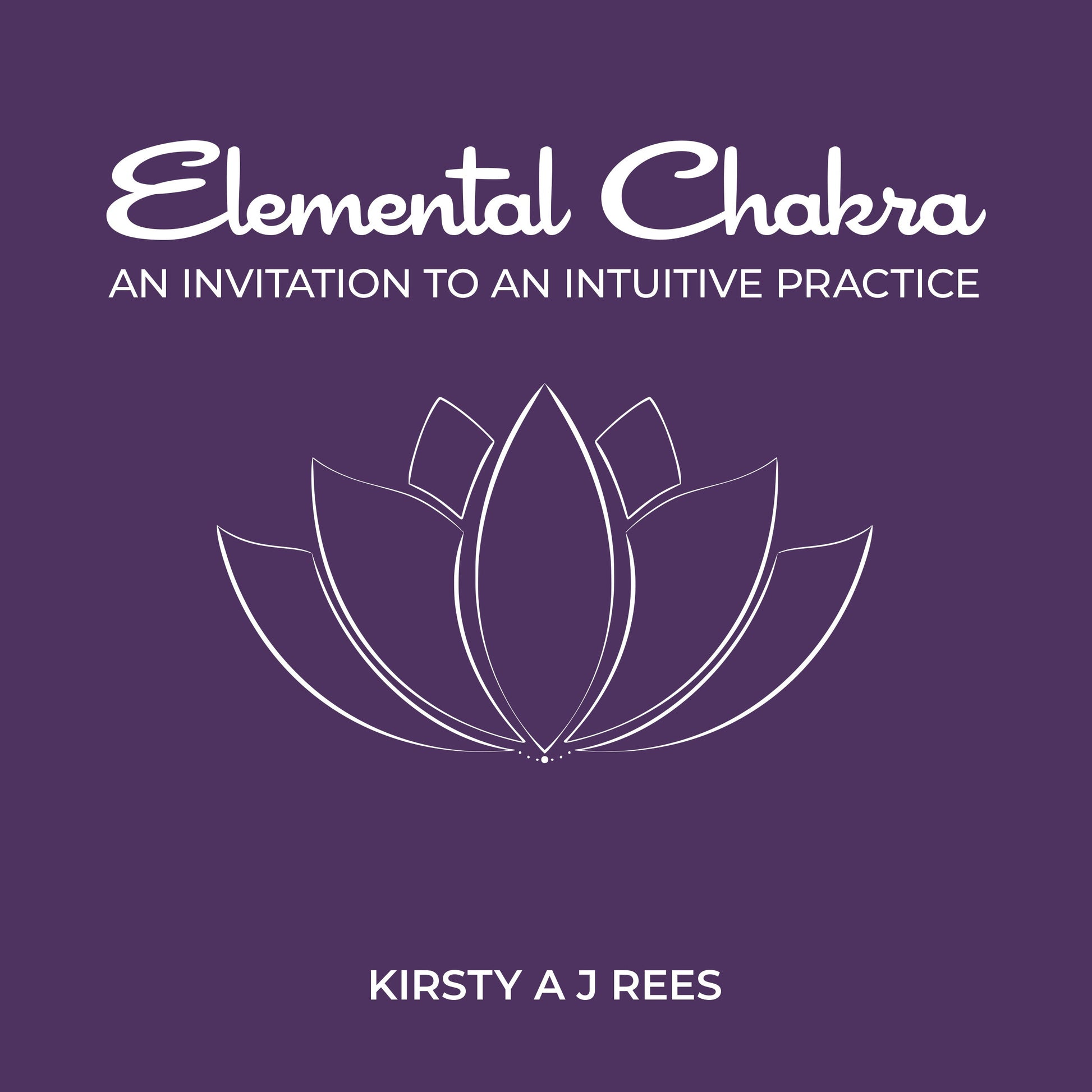 Book cover of 'Elemental Chakra' with a white lotus symbol on a purple background