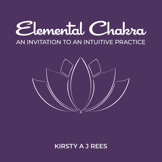 Book cover of 'Elemental Chakra' with a white lotus symbol on a purple background