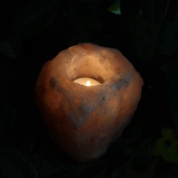 Himalyan salt tealight candle holder