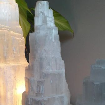 Selenite tower lamp